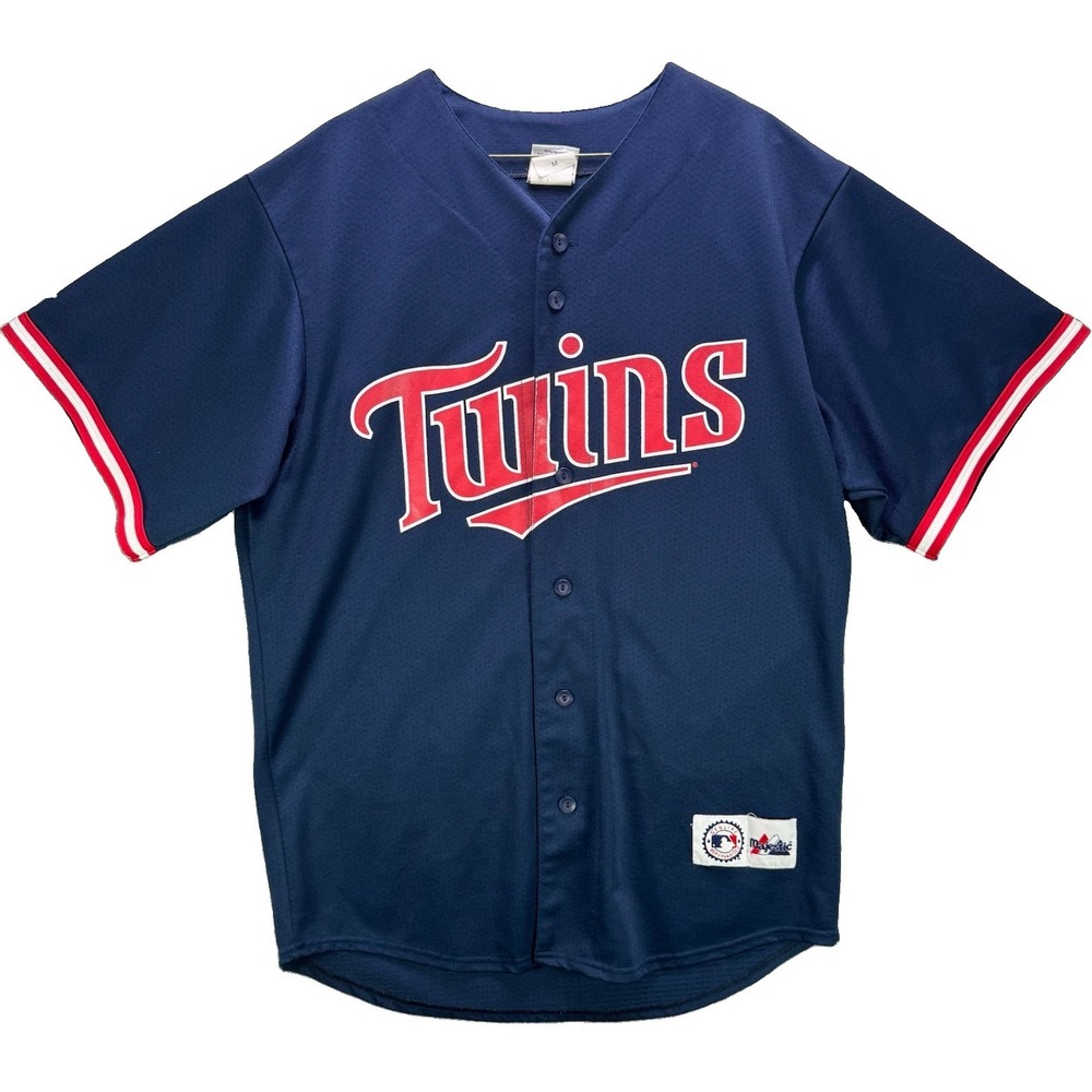 Vintage Majestic Minnesota Twins Doug Mientkiewicz Jersey Adult Medium Baseball